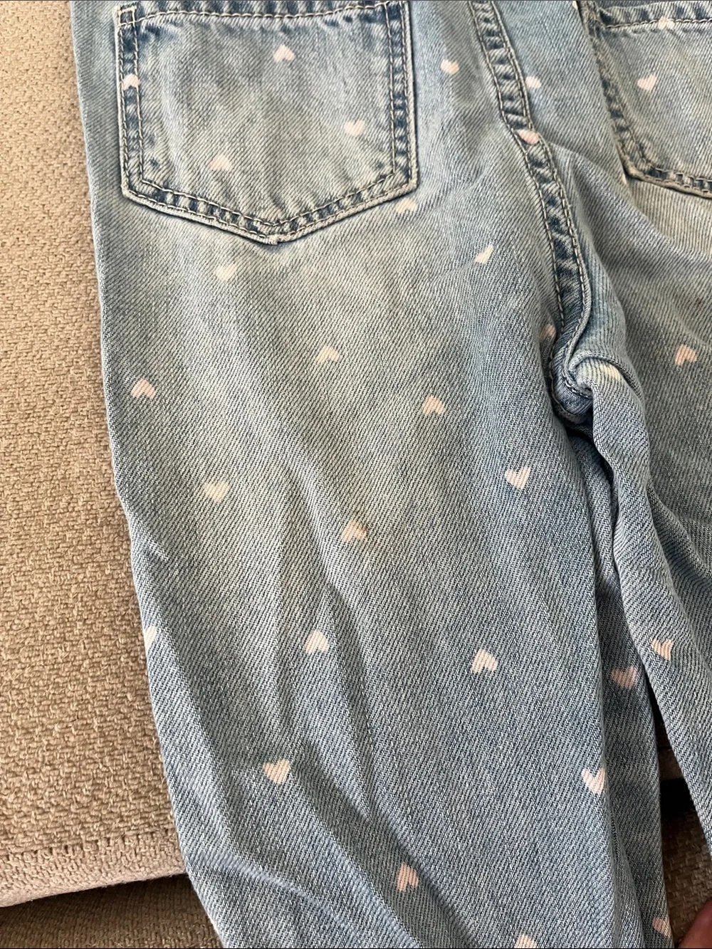 💙5 for $10💙 OshKosh B'gosh Light Blue Denim Heart-Print Girls Overalls 5t